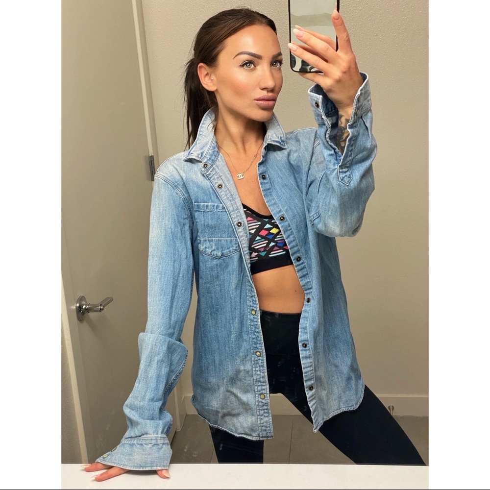 Denim shirt jacket